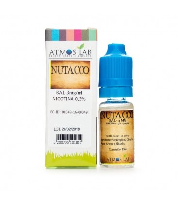 E-líquido ATMOS LAB NUTACCO Sin Nicotina 10ml